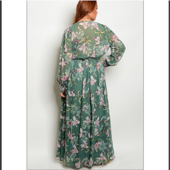 ❗️LAST ONE❗️Gorgeous Floral Dress Plus Size, 3X - Picture 3 of 8